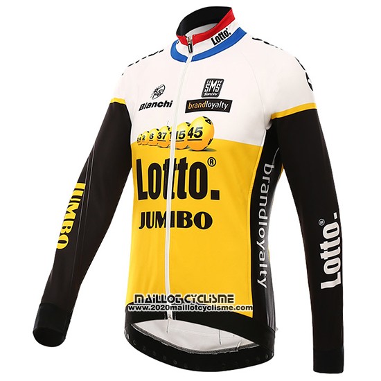 2016 Maillot Ciclismo Lotto NL Jumbo Jaune et Noir Manches Longues et Cuissard